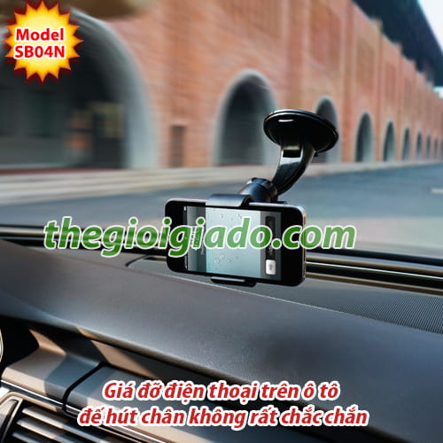 Giá đỡ điện thoại trên xe hơi - kiểu hút chân không sb04n