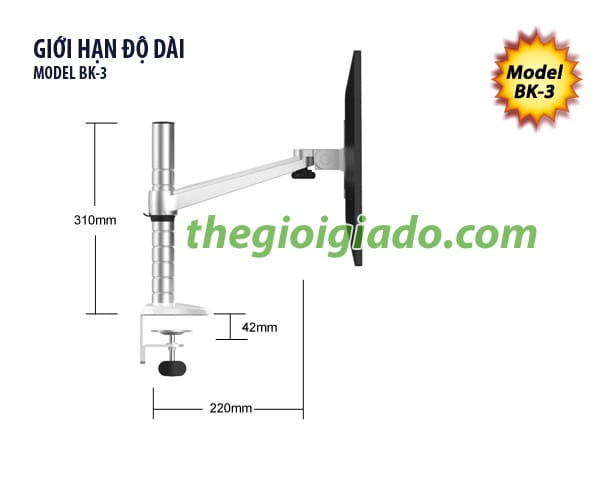 Giá đỡ màn hình LCD loại tay ngắn 1 khuyu, Giá đỡ màn hình LCD Giá đỡ màn hình LCD loại tay ngắn 1 khuyu, Giá đỡ màn hình LCD