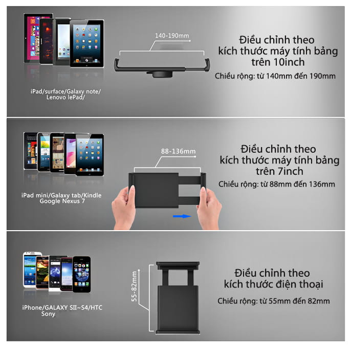 Giá đỡ máy tính bảng - điện thoại dùng trên giường và bàn làm việc Model SB02A,Giá đỡ máy tính bảng trên xe hơi Giá đỡ máy tính bảng - điện thoại dùng trên giường và bàn làm việc Model SB02A,Giá đỡ máy tính bảng trên xe hơi