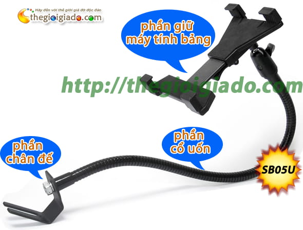 GIÁ ĐỠ MÁY TÍNH BẢNG TRÊN ÔTÔ- Model: SB05U GIÁ ĐỠ MÁY TÍNH BẢNG TRÊN ÔTÔ- Model: SB05U