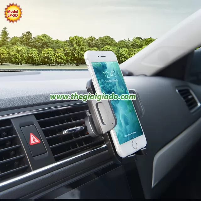 Giá đỡ điện thoại trên xe hơi kẹp điều hòa model LP-5D