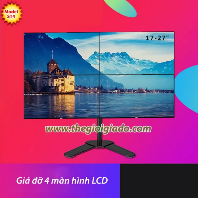 Giá đỡ 4 màn hình LCD model ST4