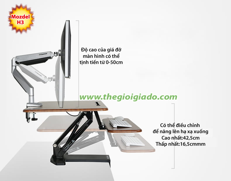 B&agrave;n n&acirc;ng điều chỉnh chiều cao model H3 