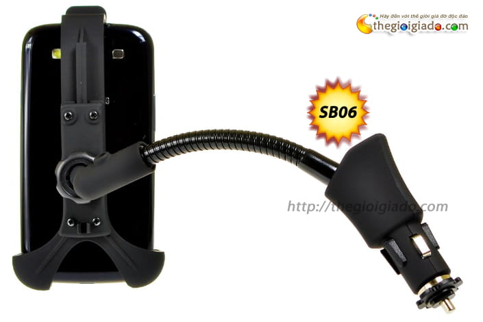 GI&Aacute; ĐỠ SMARTPHONE KI&Ecirc;M SẠC D&Ugrave;NG TR&Ecirc;N XE &Ocirc;T&Ocirc;,GI&Aacute; ĐỠ điện thoại KI&Ecirc;M SẠC D&Ugrave;NG TR&Ecirc;N XE &Ocirc;T&Ocirc; - MODEL: SB06