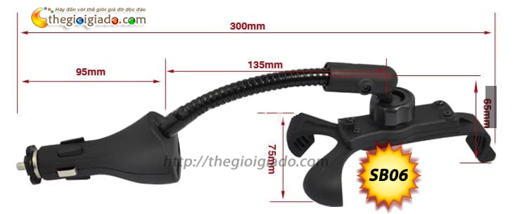 GI&Aacute; ĐỠ SMARTPHONE KI&Ecirc;M SẠC D&Ugrave;NG TR&Ecirc;N XE &Ocirc;T&Ocirc;,GI&Aacute; ĐỠ điện thoại KI&Ecirc;M SẠC D&Ugrave;NG TR&Ecirc;N XE &Ocirc;T&Ocirc; - MODEL: SB06