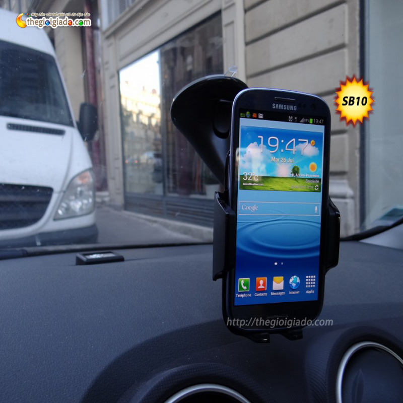 Gi&aacute; đỡ điện thoại tr&ecirc;n oto,GI&Aacute; ĐỠ SMARTPHONE D&Ugrave;NG TR&Ecirc;N XE &Ocirc;T&Ocirc; - MODEL: SB10 
