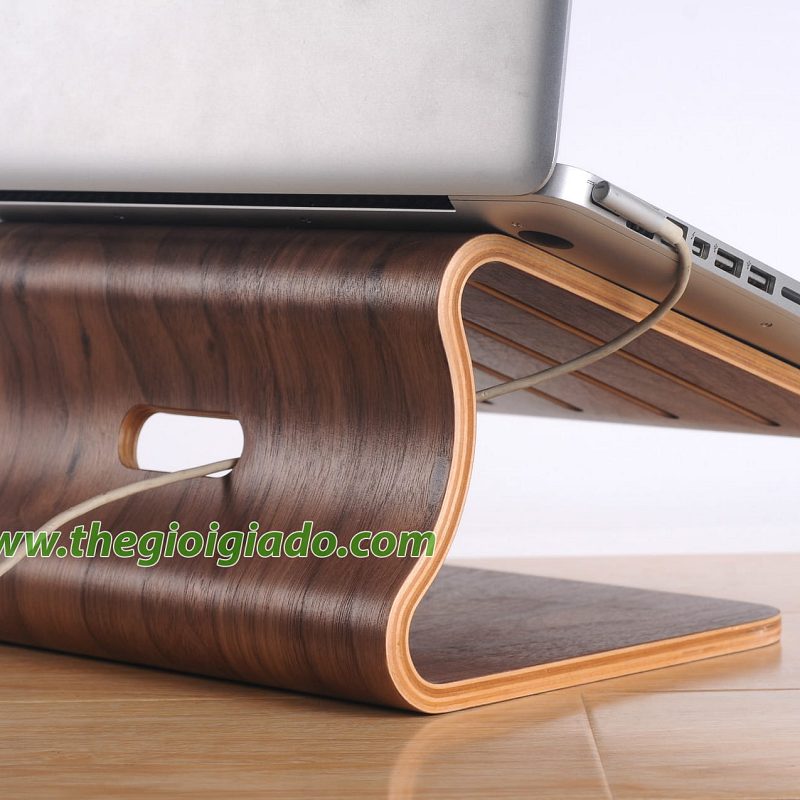 Gi&aacute; đỡ MacBook để b&agrave;n chất liệu gỗ SAM-8