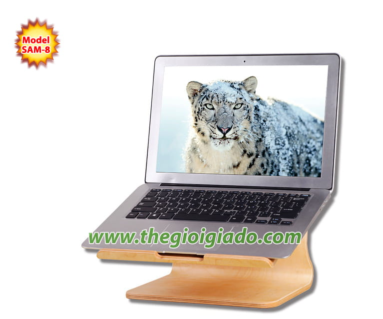Gi&aacute; đỡ MacBook để b&agrave;n chất liệu gỗ SAM-8