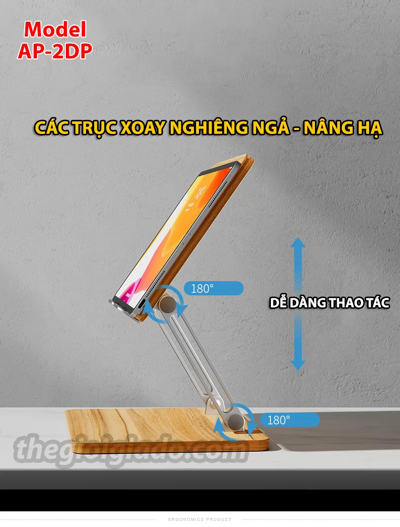 Giá đỡ tablet cỡ lớn trên bàn làm việc