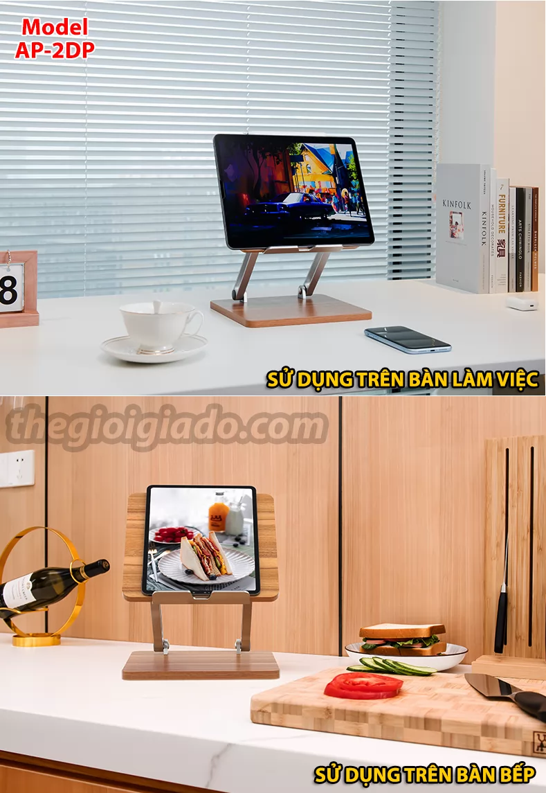 Giá đỡ tablet cỡ lớn trên bàn làm việc