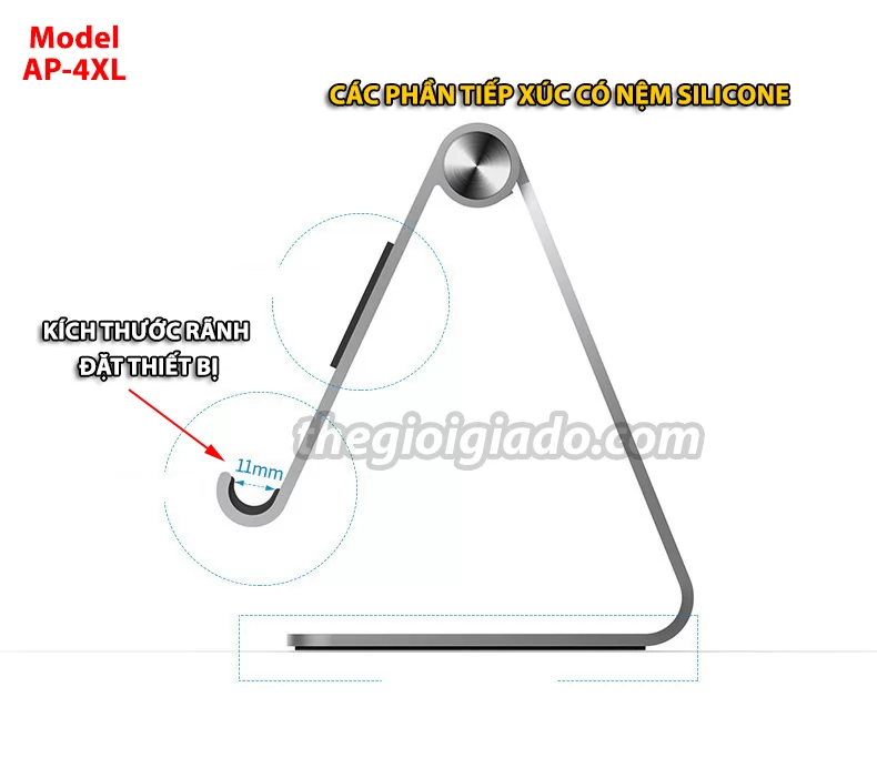 Giá đỡ điện thoại kiêm đỡ máy tính bảng trên bàn làm việc