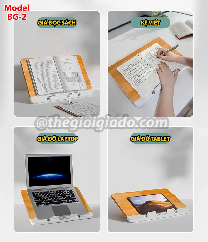 Giá đỡ đọc sách kiêm giá đỡ tablet và đỡ laptop trên bàn