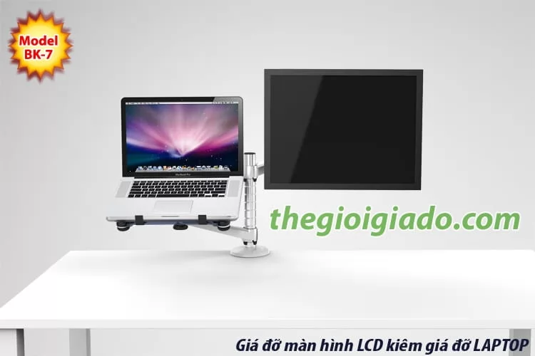 Giá đỡ màn hình LCD tay dài kiêm giá đỡ laptop tay ngắn Model BK7