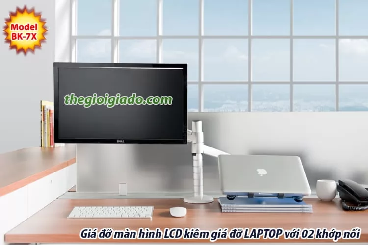 Giá đỡ màn hình LCD tay dài kiêm giá đỡ LAPTOP tay dài BK-7X