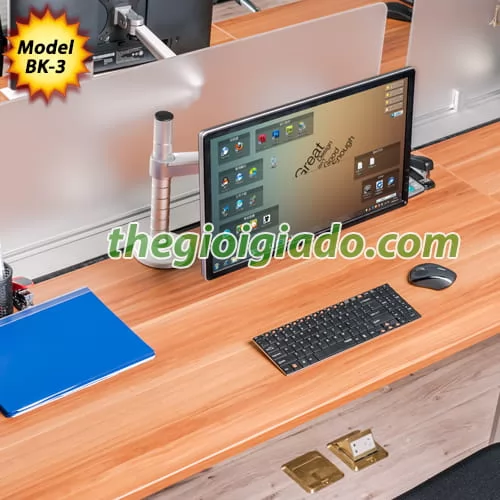 Giá đỡ màn hình LCD trên bàn làm việc loại tay ngắn 1 khuỷu BK03