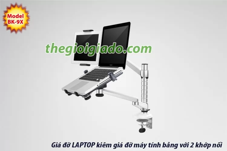 Giá đỡ LAPTOP tay dài KIÊM giá đỡ MÁY TÍNH BẢNG tay dài BK-9X