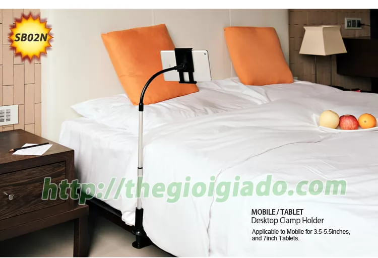 Giá đỡ máy tính bảng kiêm giá đỡ điện thoại trên giưởng Model SB02N