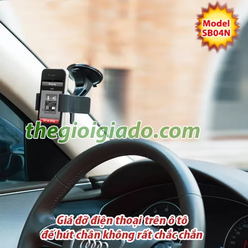 Giá đỡ điện thoại trên xe hơi - kiểu hút chân không sb04n
