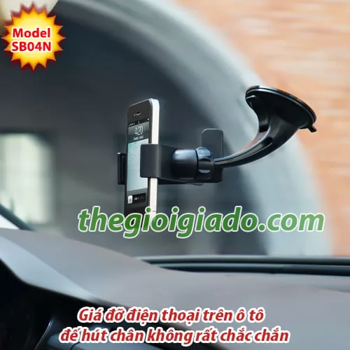 Giá đỡ điện thoại trên xe hơi - kiểu hút chân không sb04n