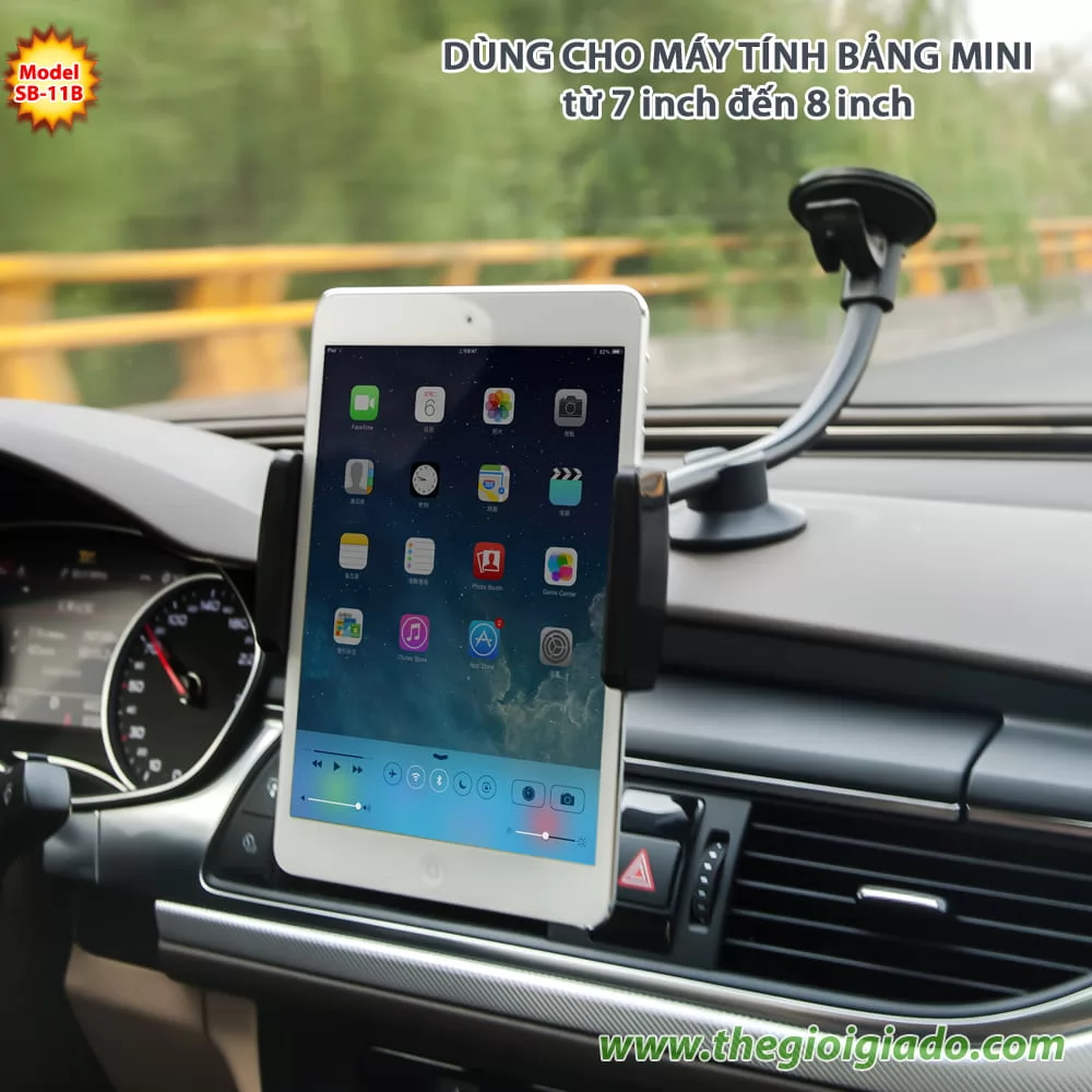Giá đỡ máy tính bảng mini trên xe hơi model SB-11B